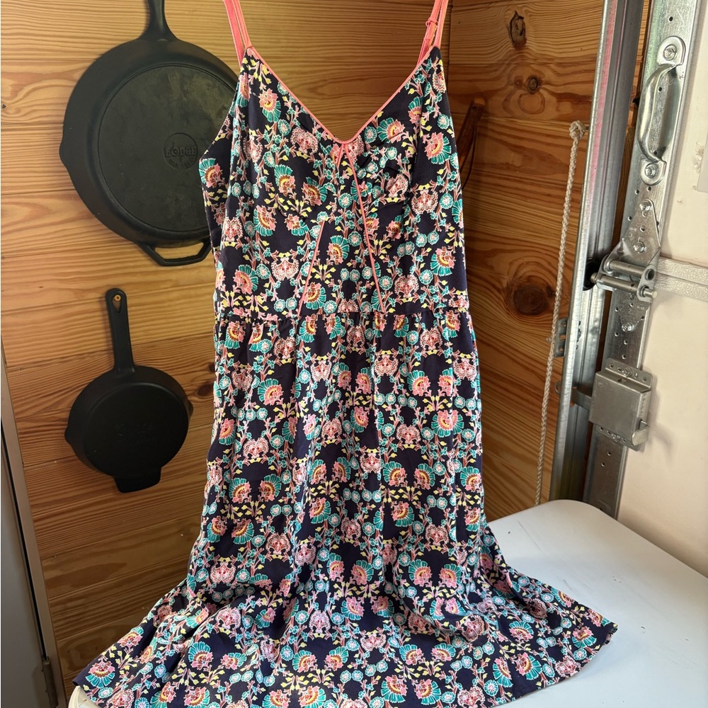 Xhilaration Floral Dress with Pink Accents